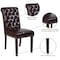 Flash Furniture Midcentury Parsons Chair, Brown Back, 18.5 W 27-1/2" L 39.75 H, Leather Seat BT-P-BRN-LEA-GG - alternate 5